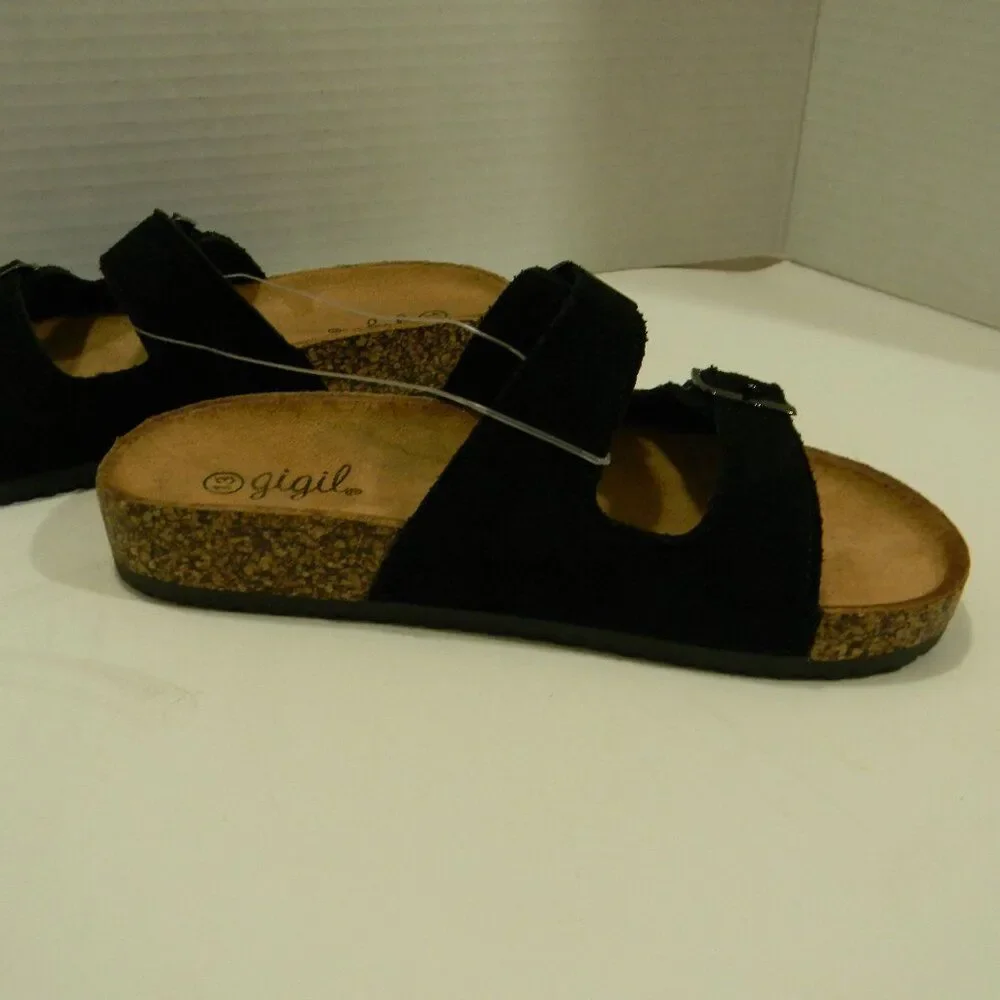 gigil Girls Shoes Size 13 Style Berk 14 Back Slides Slip-Ons Buckles Cork NWOT